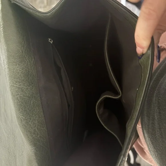 Disturbia Juniper backpack! Mushroom Embroidered Green vegan Leather Bag - Picture 3 of 3